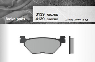 BRENTA PLOČICE KOČIONE KH319/2 SINTER METAL (ZLATNE) (FT 4139)
