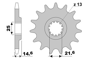 JT ZĘBATKA PRZEDNIA 2063 13 YAMAHA YFS 200 BLASTER