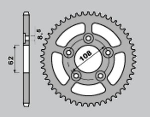 JR RASPRODAJA LANČANIK ZADNJA 714 42 CAGIVA 125 SUPER CITY '91-'99