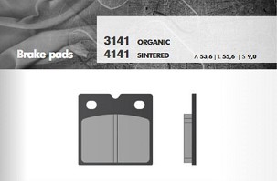 BRENTA PLOČICE KOČIONE KH18 SINTER METAL (ZLATNE) (BMW K75/100/1100/1200, R45/65/80/100) (FT 4141)