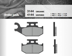 BRENTA PLOČICE KOČIONE KH428 (YFM700 RAPTOR 06-12 ZADNJI), SINTER METAL (ZLATNE) (FT 4144)