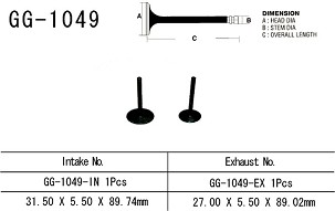VESRAH VENTIL USISNI HONDA CRF 230 '03-20' (OEM: 14711-KBB-900) (1KOM.) (MADE IN JAPAN)