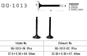 VESRAH VENTIL USISNI HONDA ATC 90 '71-'78, ATC 110 '79-'85, CT 90 '70-'79, ST 90 '73-'75 (OEM: 14711-943-801,14711-943-801) (1KOM.) (MADE IN JAPAN)