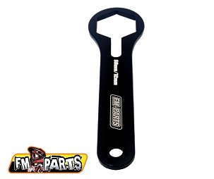 FM-PARTS KLJUČ ZA SERVISIRANJE VEŠANJA PREDNJIH WP ŠESTOUGAONI 50MM ZA ODVRTANJA GORNJIH NAVRTKE AMORTIZERA KTM, HUSQVARNA BOJA CRNA