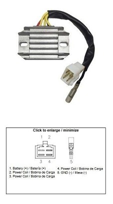 DZE REGULATOR NAPONA SUZUKI LT 230 QUAD RUNNER '87-'93 (32800-35B00)