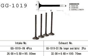 VESRAH VENTIL USISNI HONDA CB 400N '79-'82, CB 400T '77-'78 (OEM:14711-413-000) (1 KOM. ) (MADE IN JAPAN)