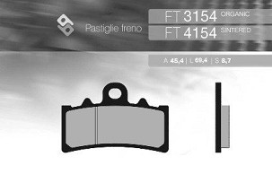 BRENTA PLOČICE KOČIONE KH606 SINTER METAL (ZLATNE) KTM DUKE 125/200/390 '11-'16 PREDNJI (FT 4154)