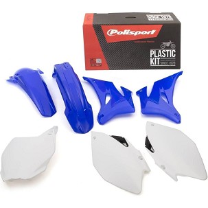 POLISPORT KOMPLET PLASTIKE YAMAHA YZ 250F '06-'07; YZ 450F '06-'07W SETU TABLICA PREDNJA (8658100001) BOJA PLAVA BELA OEM