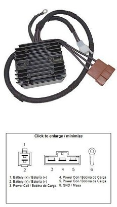 DZE REGULATOR NAPONA KTM 125/200/250/390 DUKE '21-; HUSQVARNA 125/200/250/401 SVARTPILEN '20- (28111034000)