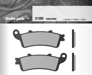 BRENTA PLOČICE KOČIONE KH261 / KH281 SINTER METAL (ZLATNE) (DEBLJINA 8,3MM) (FT 4189)