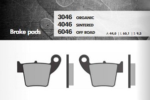 BRENTA PLOČICE KOČIONE KH346 SINTER METAL (ZLATNE) OFF ROAD HONDA CR/CRF ZADNJI (FT 6046)