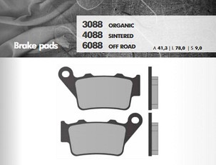 BRENTA PLOČICE KOČIONE KH208 / KH213 SINTER METAL (ZLATNE) OFF ROAD ZADNJI ZACISK BREMBO (FT 6088)