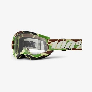 100 PERCENT NAOČARE STRATA 2 WAR CAMO - CLEAR LENS - BOJA ZELENA/BRAON CAMO VIZIR PROVIDNA