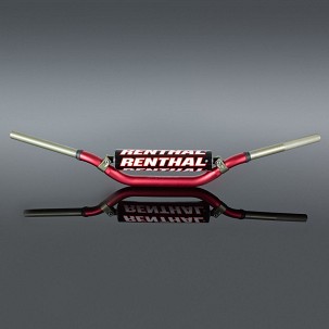 RENTHAL VOLAN 1,1/8 CALA (28,6MM) MX TWINWALL 998 HANDLEBAR RED REED / WINDHAM PADDED BOJA CRVENA SA SUNĐEROM