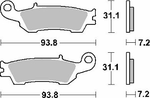 SBS PROMOCIJA PLOČICE KOČIONE KH450 OFF-ROAD SINTER BOJA ZLATNA