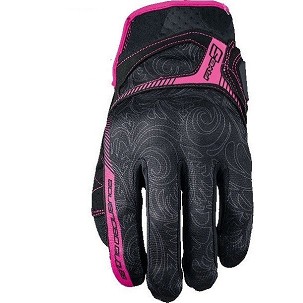 FIVE GLOVES RUKAVICE TEKSTILNE ŽENSKE RS3 REPLICA WOMAN BOJA CRNA/ROZE VELIČINA 9