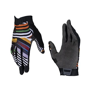 LEATT RUKAVICE BICIKLISTIČKE (ŽENSKE) MTB 1.0 GRIPR WOMEN GLOVE STRIPES BOJA CRNA/MULTICOLOR VELIČINA M