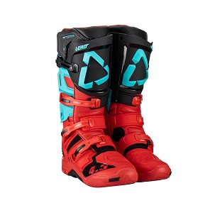 LEATT ČIZME CROSS 4.5 BOOTS FUEL BOJA CRNA/CRVENA/PLAVA VELIČINA 40.5 / 25.5 cm