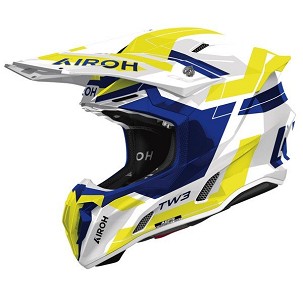 AIROH KACIGA CROSS / ENDURO / ATV / QUAD TWIST 3 DYNASTY BLUE YELLOW GLOSS BOJA ŽUTA/PLAVA/BELA VELIČINA M