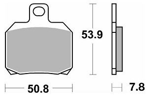 SBS PLOČICE KOČIONE KH266 RACING CARBON TECH BOJA CRNA ZA: APRILIA 1000RSV ZADNJI