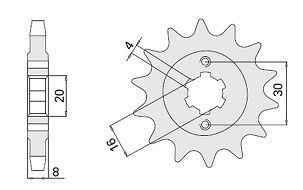 CHT RASPRODAJA LANČANIK PREDNJA 718 13 HUSQVARNA 125 '89-'94 (JTF718.13) (718-13)