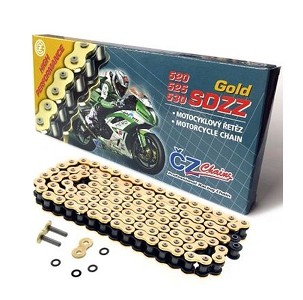 CZ LANAC POGONSKI 525 SDZZ (110 KARIKA) ACTIVE RING (X-RING) ZLATNA ZA 1200 CCM (46,2 KN) + ZAKIVAK ŠUPLJA