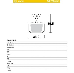 MOTO-MASTER RASPRODAJA BIKE PRO PLOČICE KOČIONE BICIKLISTIČKE SINTER SPORT METALICZNE ZA FORMULA CURA, RO RACING, T1 RACING, R1 RACING, R1, C1, CR3, T1, RO, MEGA, THE ONE, RX, RR1