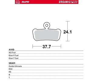 MOTO-MASTER RASPRODAJA BIKE PRO PLOČICE KOČIONE BICIKLISTIČKE ORGANSKE PRO ZA AVID XO TRAIL, ELIXIR 9 TRAIL, ELEXIR 7 TRAIL, SRAM QUIDE ULTIMATE, RSC, RS, R, T
