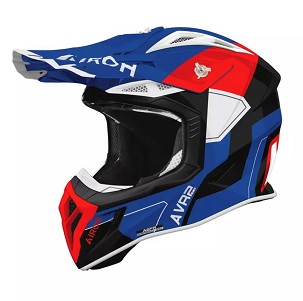 AIROH KACIGA CROSS / ENDURO / ATV / QUAD AVIATOR ACE 2 SHIELD BLUE RED GLOSS BOJA CRNA/PLAVA/CRVENA VELIČINA M