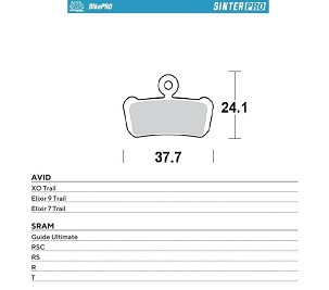 MOTO-MASTER RASPRODAJA BIKE PRO PLOČICE KOČIONE BICIKLISTIČKE SINTER PRO METALICZNE ZA AVID XO TRAIL, ELIXIR 9 TRAIL, ELEXIR 7 TRAIL, SRAM QUIDE ULTIMATE, RSC, RS, R, T