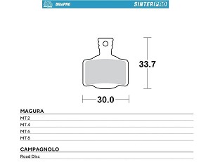 MOTO-MASTER RASPRODAJA BIKE PRO PLOČICE KOČIONE BICIKLISTIČKE SINTER PRO METALICZNE ZA MAGURA MT 2, MT 4, MT 6, MT 8, CAMPAGNOLO ROAD DISC