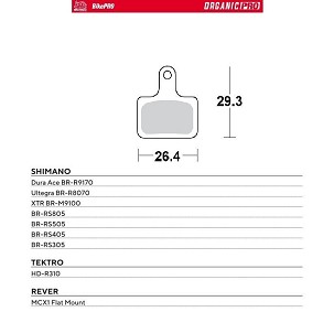 MOTO-MASTER RASPRODAJA BIKE PRO PLOČICE KOČIONE BICIKLISTIČKE ORGANSKE PRO ZA SHIMANO DURA ACE BR-R9170, ULTEGRA BR-R8070, XTR BR-M9100, BR-RS805, BR-RS505, BR-RS405, BR-RS305, TEKTRO HD-R310