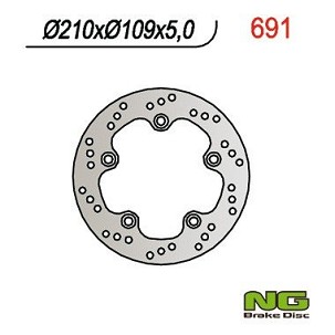 NG DISK KOČIONI ZADNJI SUZUKI AN 250 98-03, AN 400 98-02 (210x109x5) (5X10,5MM)