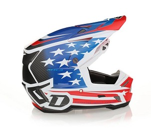 6D HELMETS KACIGA CROSS/ENDURO MODEL ATR-3 PATRIOT GLOSS RED WHITE BLUE BOJA CRVENA/BELA/PLAVA VELIČINA S