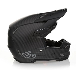 6D HELMETS KACIGA CROSS/ENDURO MODEL ATR-3 SOLID MATTE BLACK BOJA CRNA/SIVA VELIČINA L ( 58 - 59 CM )