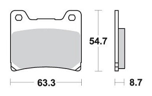 SBS PROMOCIJA PLOČICE KOČIONE KH88 STREET PERFORMANCE (EXCEL) SINTER BOJA ZLATNA