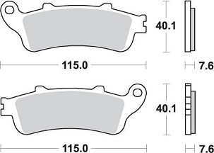 SBS PROMOCIJA PLOČICE KOČIONE kH261 / KH281 STREET PERFORMANCE (EXCEL) SINTER HONDA ST 1100 '96-'01 BOJA ZLATNA