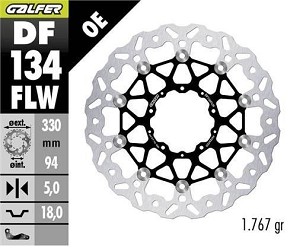 GALFER DISK KOČIONI PREDNJI HONDA CBR 1000RR '20-; CMX 1100 REBEL '21- (WAVE FLOATING) (330X94X5MM)