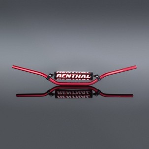 RENTHAL VOLAN 7/8 CALA (22MM) MX HANDLEBAR RED CR HIGH/RICKY JOHNSON PADDED BOJA CRVENA SA SUNĐEROM
