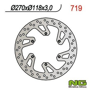 NG DISK KOČIONI PREDNJI SUZUKI DRZ 400 E/S 00-09, RM 125/250 96-08, YAMAHA YZ/YZF/WR (270X118X3,0MM) (6X6,5MM)