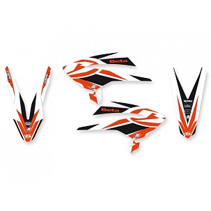 BLACKBIRD RASPRODAJA KOMPLET NALEPNICA (FOLIJA) BETA RR 4T '05-'09 DREAM 4 BOJA CRVENA CRNA BELA