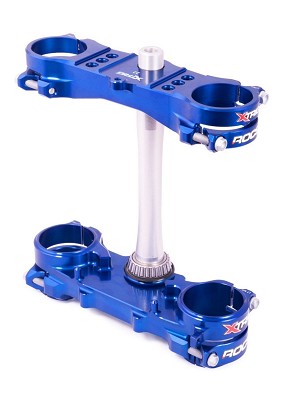 XTRIG POLICE VEŠANJA PREDNJEG ROCS TECH TRIPLE CLAMPS YAMAHA YZ 250 '15-'23; FANTIC XX 250 '21-'24 (OFFSET 25MM) BOJA PLAVA