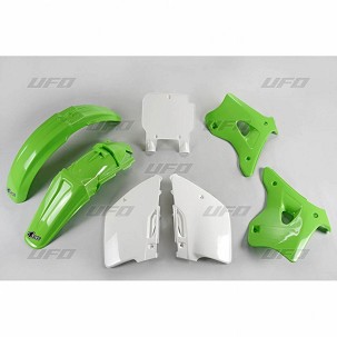 UFO KOMPLET PLASTIKE KAWASAKI KX 125 / 250 '94-'95 BOJA OEM (ZELENA/BELA) (KA193E999)