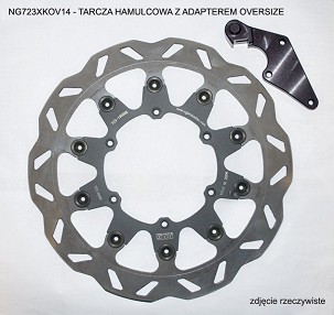 NG DISK KOČIONI PREDNJI SA ADAPTEREM OVERSIZE (320X118X5) YAMAHA YZF 450 '08-'15' (NG723XK14)