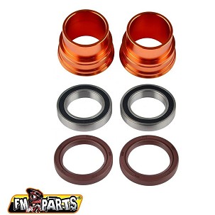 FM-PARTS LEŽAJEVI TOČKA ZADNJEG SA SEMERINZIMA I ČAURAMI KTM / HUSQVARNA / GAS GAS '03-'23 (OSOVINA 20MM) BOJA NARANDŽASTA