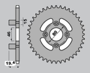 CHT RASPRODAJA LANČANIK ZADNJA 319 50 FANTIC 50 (RG6) (319-50)