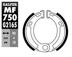 GALFER PAKNE KOČIONE ZADNJI MBK MOTOBEKANE BOOSTER 50 '94-, BOOSTER 100 '99,