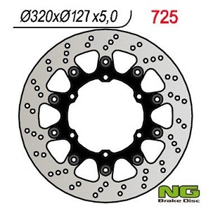 NG DISK KOČIONI PREDNJI HUSABERG FS 650 '05-'08, FS 450 '15-'17, SUPERMOTO 701 '15-'17, KTM DUKE 620 / 640 '94-'02, LC4 640 ADV '01-'02, LC4 660 SMC '05-'08, SM 690 '07-'08, SMC 625 / 690 '04-'14, (320X127X5MM) (6X6,25MM)