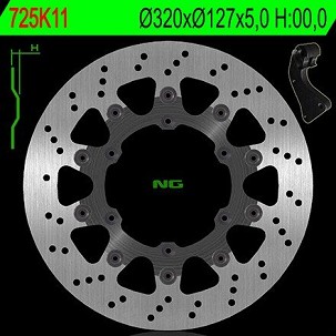 NG DISK KOČIONI PREDNJI SA ADAPTEREM OVERSIZE (320X127X5) KTM SX/SXF/EXC/EXCF 125-530 '09-'17 (NG725K11)