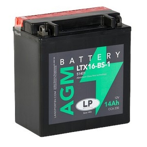 LANDPORT AKUMULATOR YTX16-BS-1 (MA LTX16-BS-1) 12V 14AH 152X88X161 BEZ ODRŽAVANJA - ELEKTROLIT ODVOJENO (2) UE2019/1148